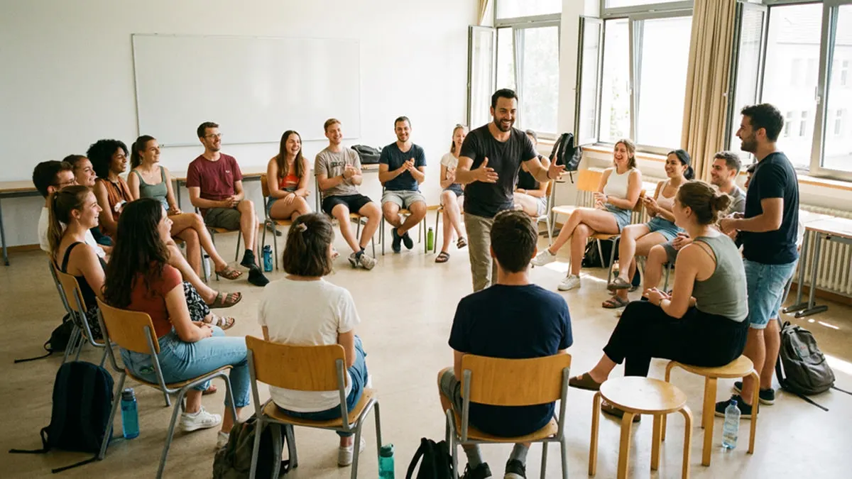 Aspiranti animatori durante un’esercitazione pratica del corso NEXT GEN a Palermo